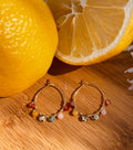 Créoles plaqué or et perles naturelles Bahlïa bijoux
