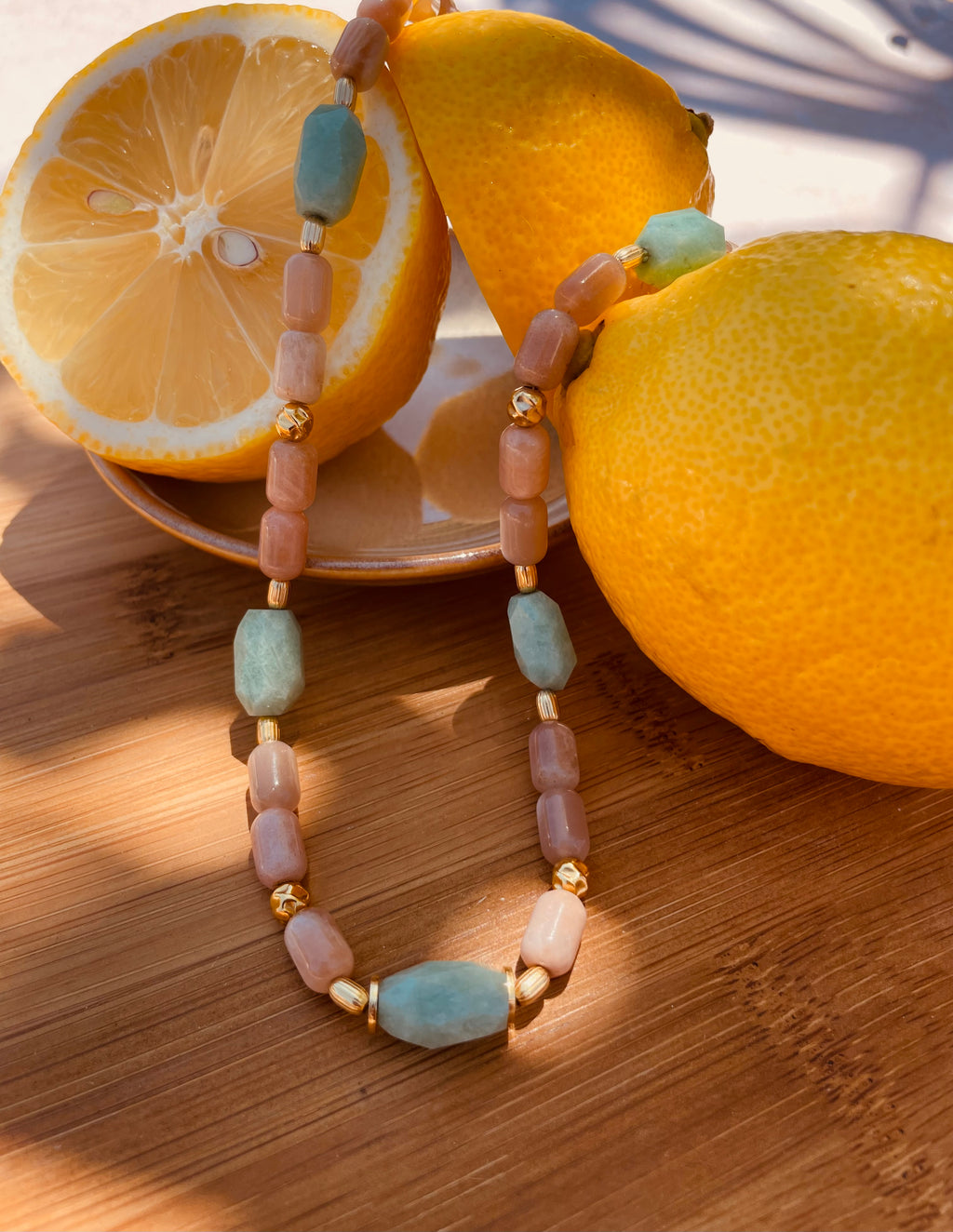 Collier plaqué or et perles naturelles Bahlïa bijoux
