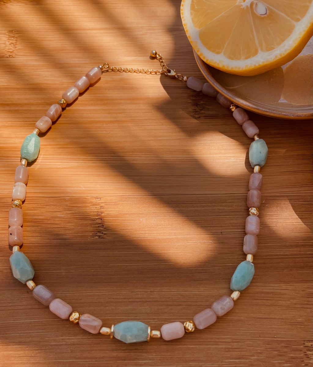 Collier plaqué or et perles naturelles Bahlïa bijoux